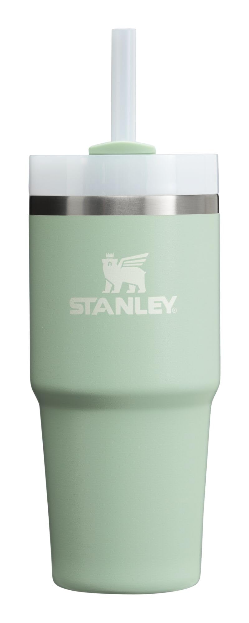 STANLEY Quencher H2.0 Tumbler with Straw 14 oz | Flowstate 3-Position Lid | Cup Holder Compatible for Travel | Insulated Stainless Steel Cup | BPA-Free | Matcha Cream