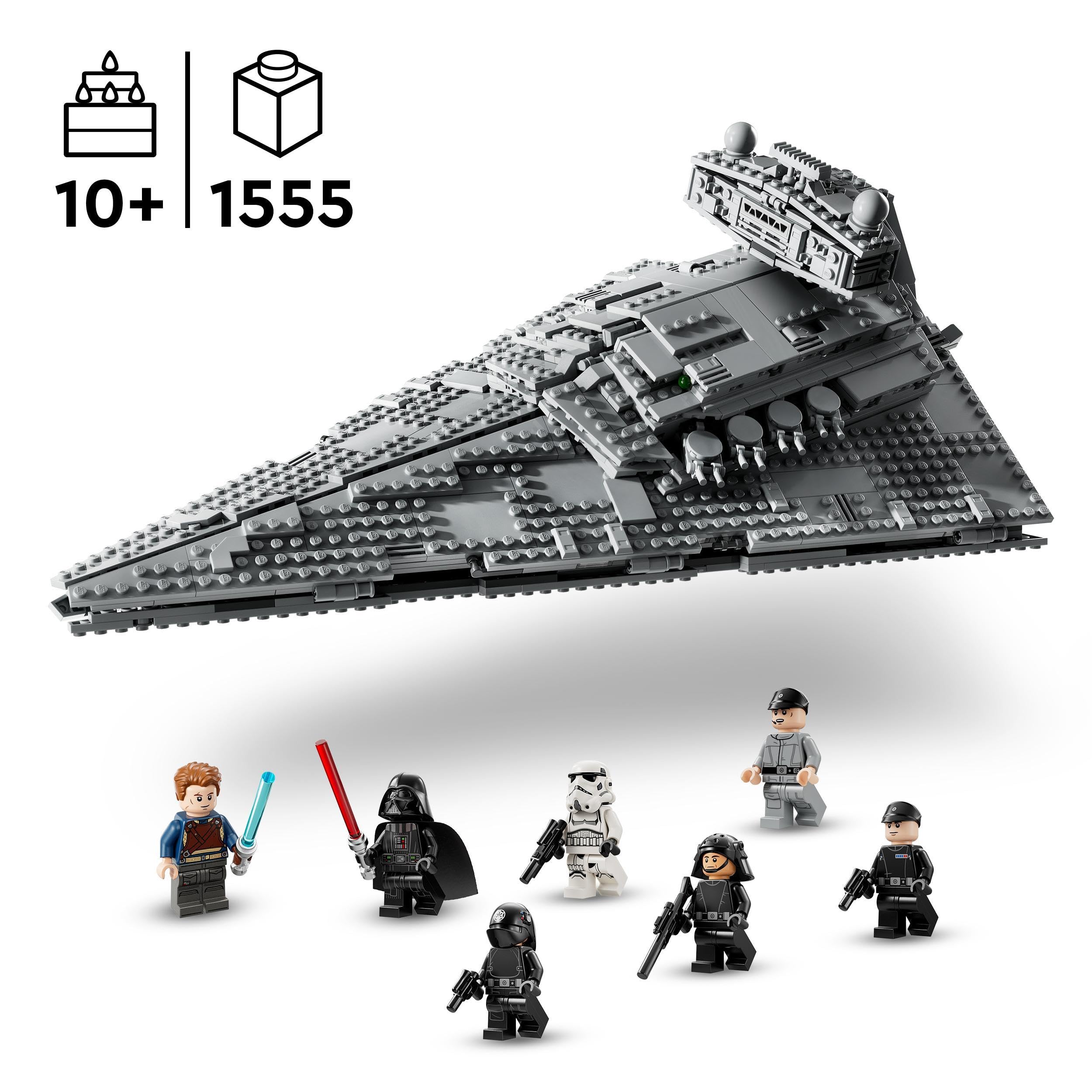LEGO Star Wars 75394 Imperial Star Destroyer Building Toy - Collectible A New Hope Model Kit with 7 Minifigures incl. Darth Vader & Cal Kestis - Gift for Father's Day