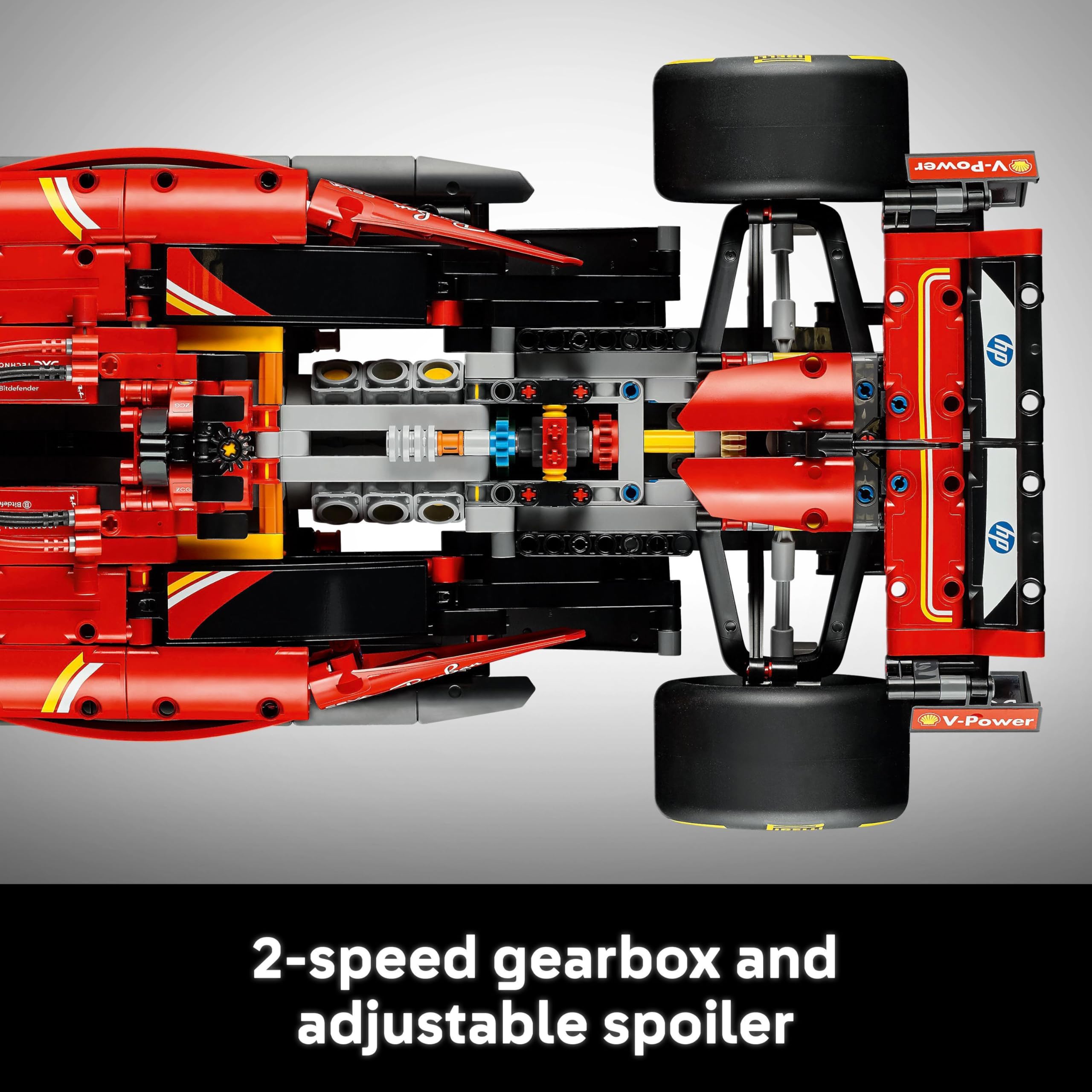 LEGO Technic Ferrari SF-24 F1 Car Model - Collectible Gift for Father's Day - Formula One Building Set with 1:8 Scale V6 Engine, Gear Box, Steering & DRS - 42207