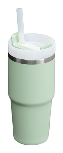STANLEY Quencher H2.0 Tumbler with Straw 14 oz | Flowstate 3-Position Lid | Cup Holder Compatible for Travel | Insulated Stainless Steel Cup | BPA-Free | Matcha Cream