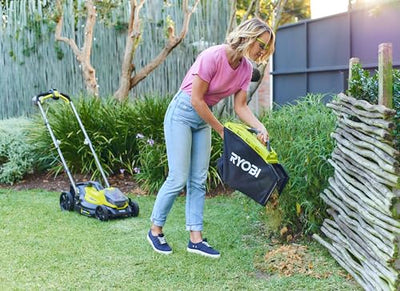 Ryobi OLM1833B 18V ONE+ Cordless 33cm Lawnmower (Body Only), Anthracite/Green