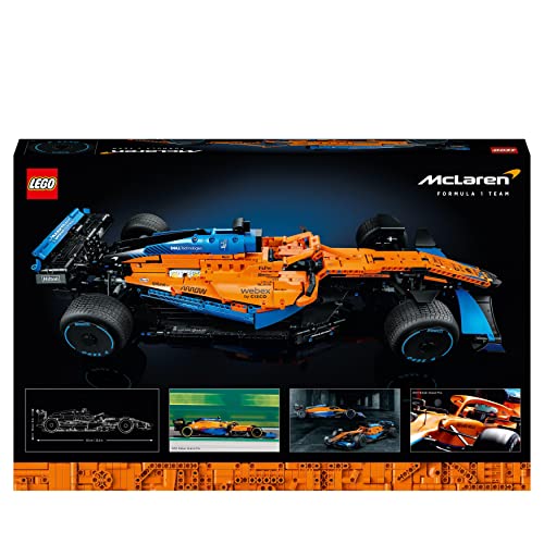 LEGO 42141 Technic McLaren Formula 1 2022 Replica Race Car Model Building Kit, F1 Motor Sport Set Gift Idea For Adults, Men, Women, Him, Her, Husband, Collectible Home Decor