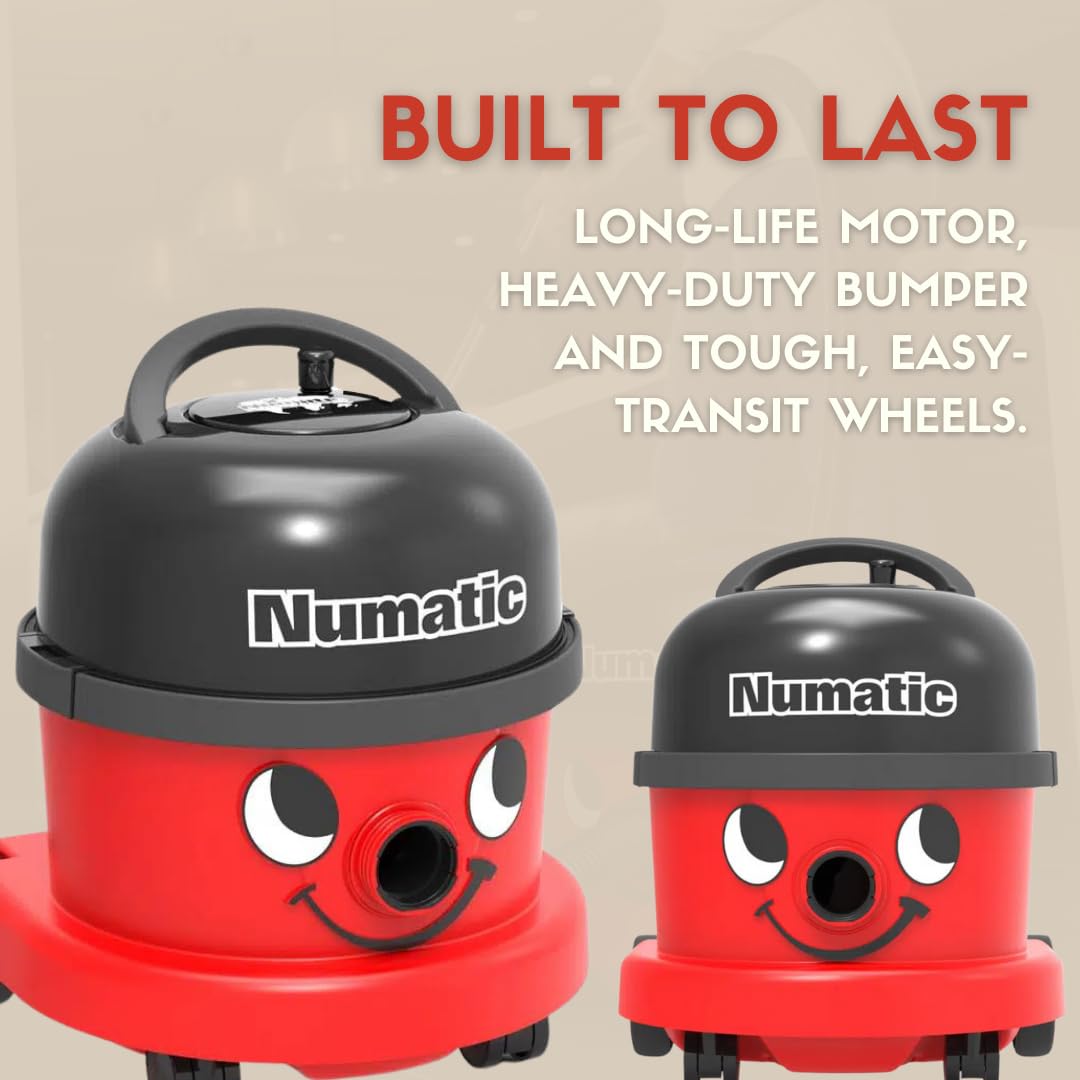 Numatic NRV240-11 Henry Vacuum Cleaner 620W 9L Commercial Dry Red - 3 Years Warranty - 2025 Model -