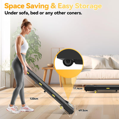 Walking Pad with Incline, 2.5HP Under Desk Treadmills for Home and Office, Portable Treadmill with LED Display, APP Remote Control