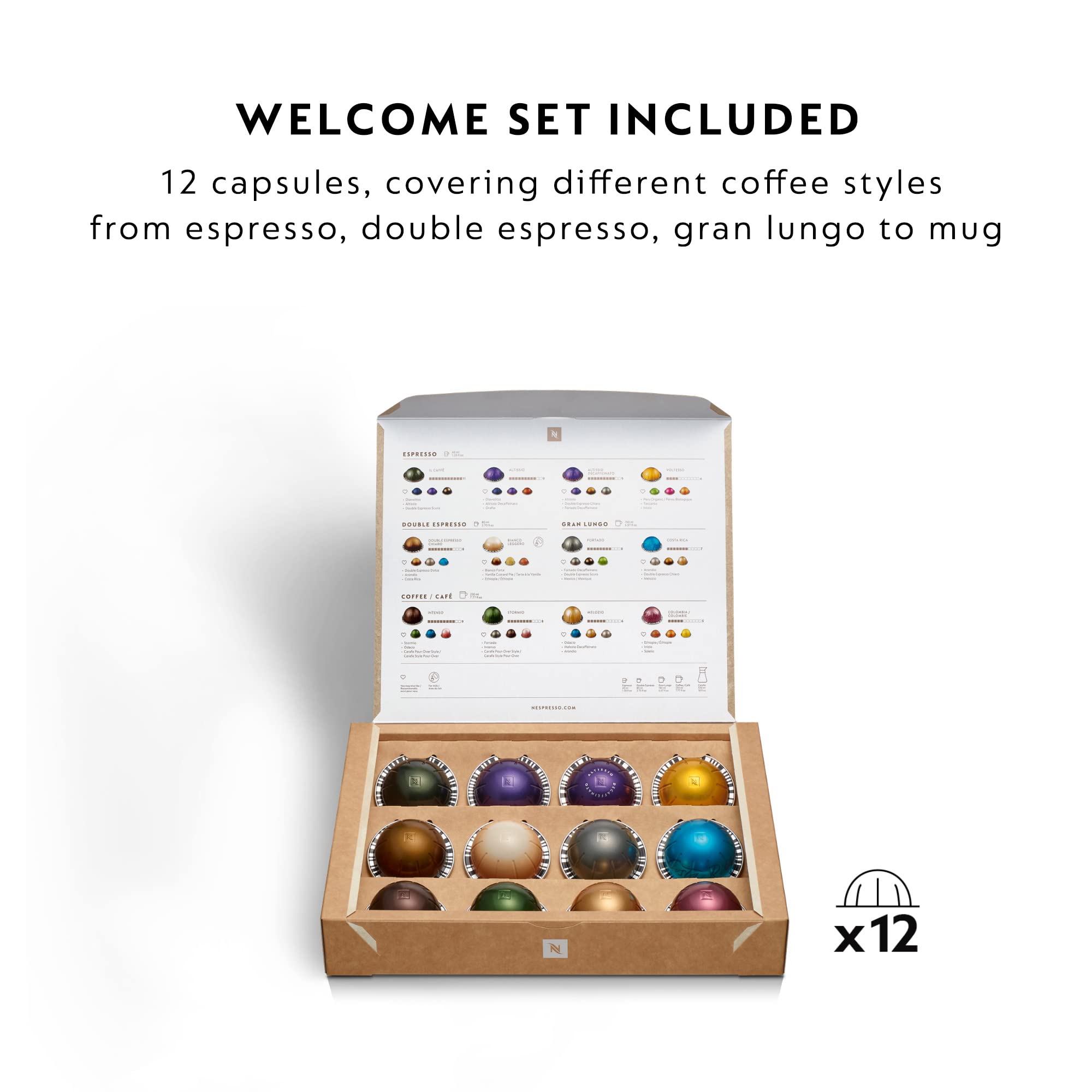 Nespresso ENV90.B Vertuo Pop Automatic Pod coffee machine for Americano, Decaf, Espresso by Magimix in Liquorice Black