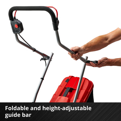 Einhell Power X-Change 18/33 Cordless Lawnmower With Battery and Charger - 18V, Brushless Motor, 33cm Cutting Width, 30L Grass Box, 5 Cutting Heights - GE-CM 18/33 Li Battery Lawn Mower
