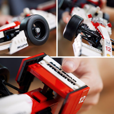 LEGO Icons McLaren MP4/4 & Ayrton Senna F1 Race Car Model kit for Adults - Gift for Father's Day - incl. a Race Driver Minifigure - Home or Office Desk Décor - 10330