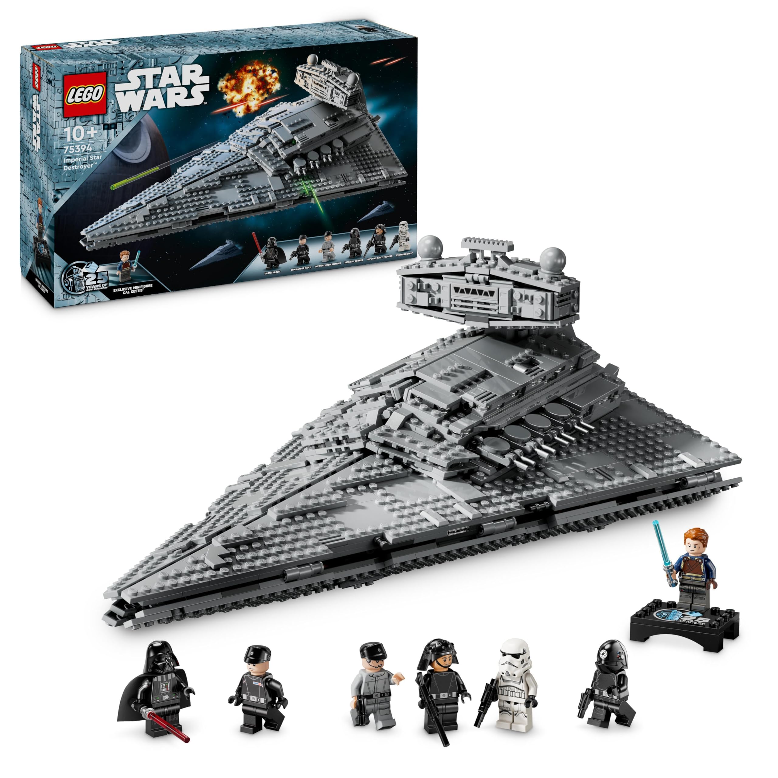 LEGO Star Wars 75394 Imperial Star Destroyer Building Toy - Collectible A New Hope Model Kit with 7 Minifigures incl. Darth Vader & Cal Kestis - Gift for Father's Day