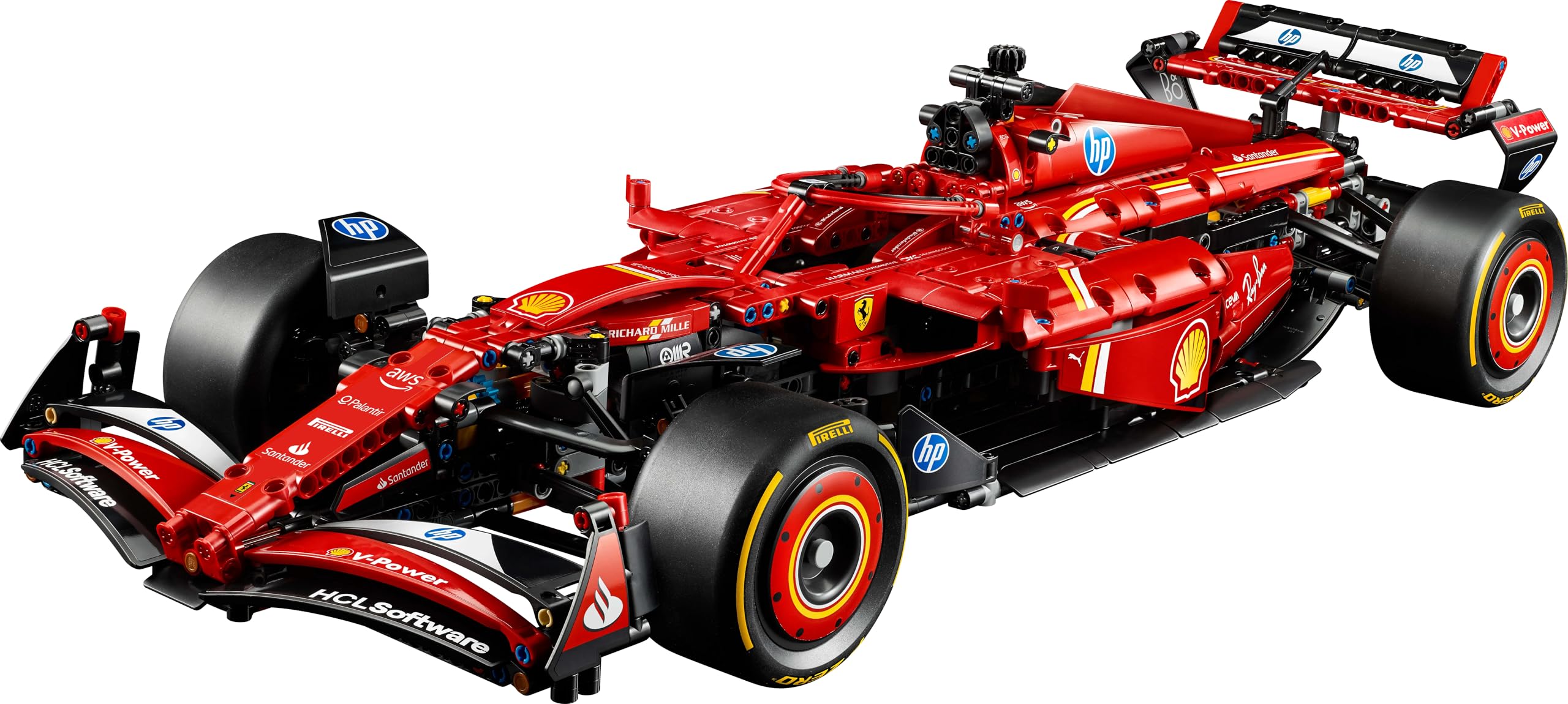 LEGO Technic Ferrari SF-24 F1 Car Model - Collectible Gift for Father's Day - Formula One Building Set with 1:8 Scale V6 Engine, Gear Box, Steering & DRS - 42207