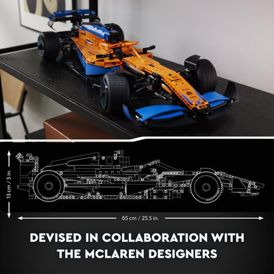 LEGO 42141 Technic McLaren Formula 1 2022 Replica Race Car Model Building Kit, F1 Motor Sport Set Gift Idea For Adults, Men, Women, Him, Her, Husband, Collectible Home Decor