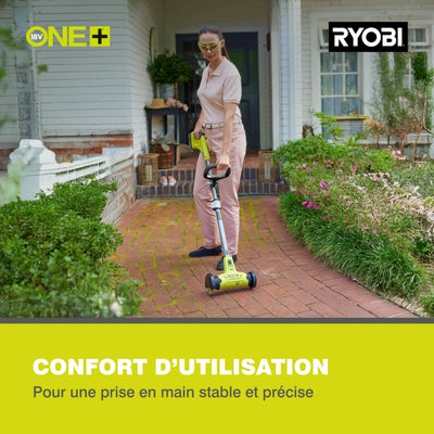 Ryobi RY18PCA-0 18V ONE+ Patio Cleaner with Wire Brush (Bare Tool), Hyper Green