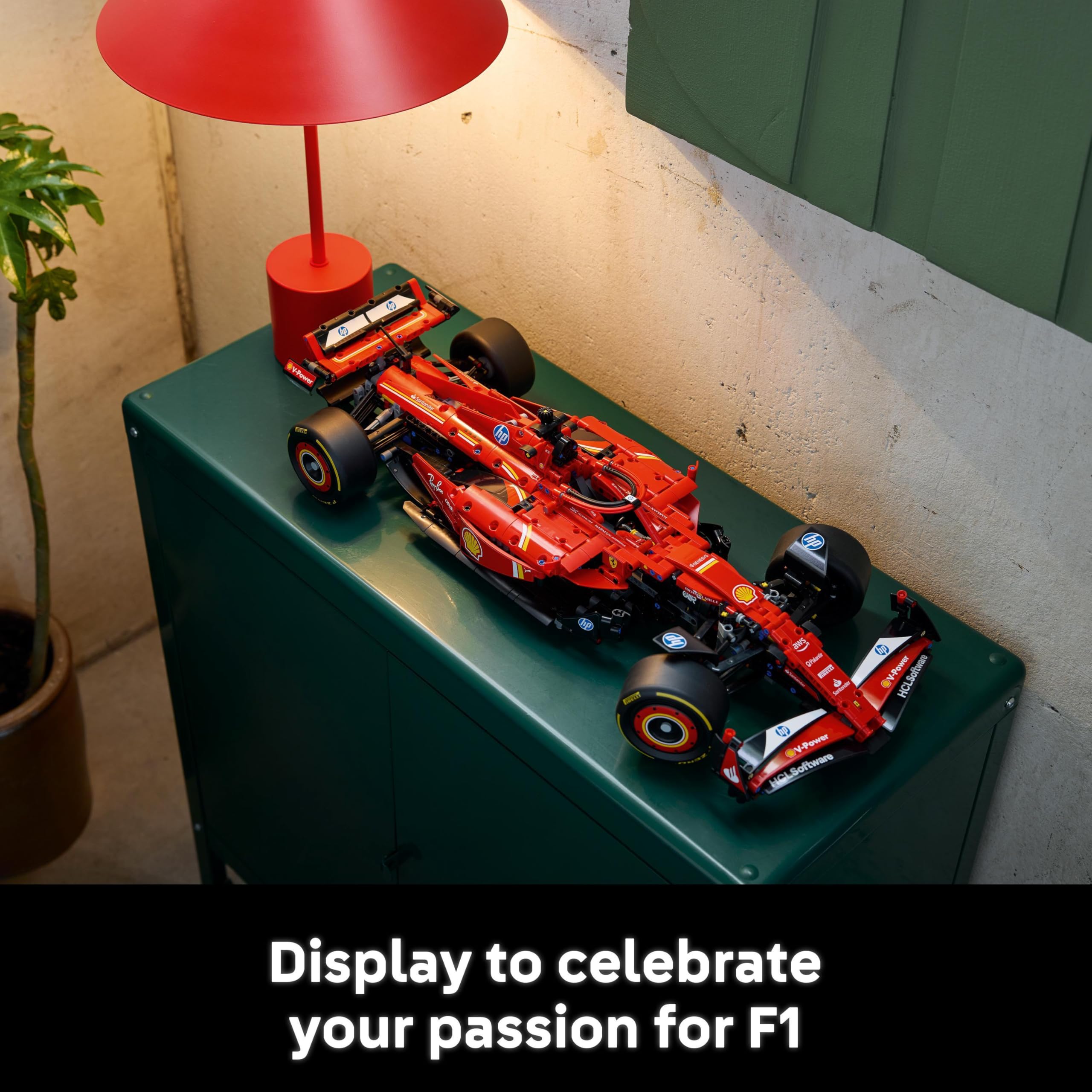 LEGO Technic Ferrari SF-24 F1 Car Model - Collectible Gift for Father's Day - Formula One Building Set with 1:8 Scale V6 Engine, Gear Box, Steering & DRS - 42207