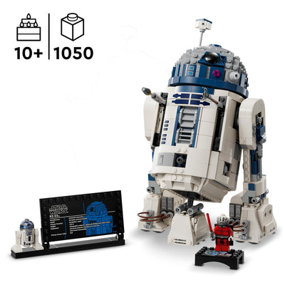 LEGO Star Wars 75379 R2-D2 Building Toy - Play and Display Droid Figure with Rotating Head, Periscope & Tools - incl. a Darth Malak Minifigure - Gift for 10+ Year Old Boys & Adult Fans