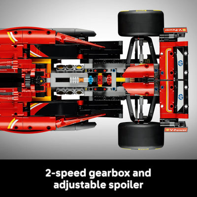 LEGO Technic Ferrari SF-24 F1 Car Model - Collectible Gift for Father's Day - Formula One Building Set with 1:8 Scale V6 Engine, Gear Box, Steering & DRS - 42207