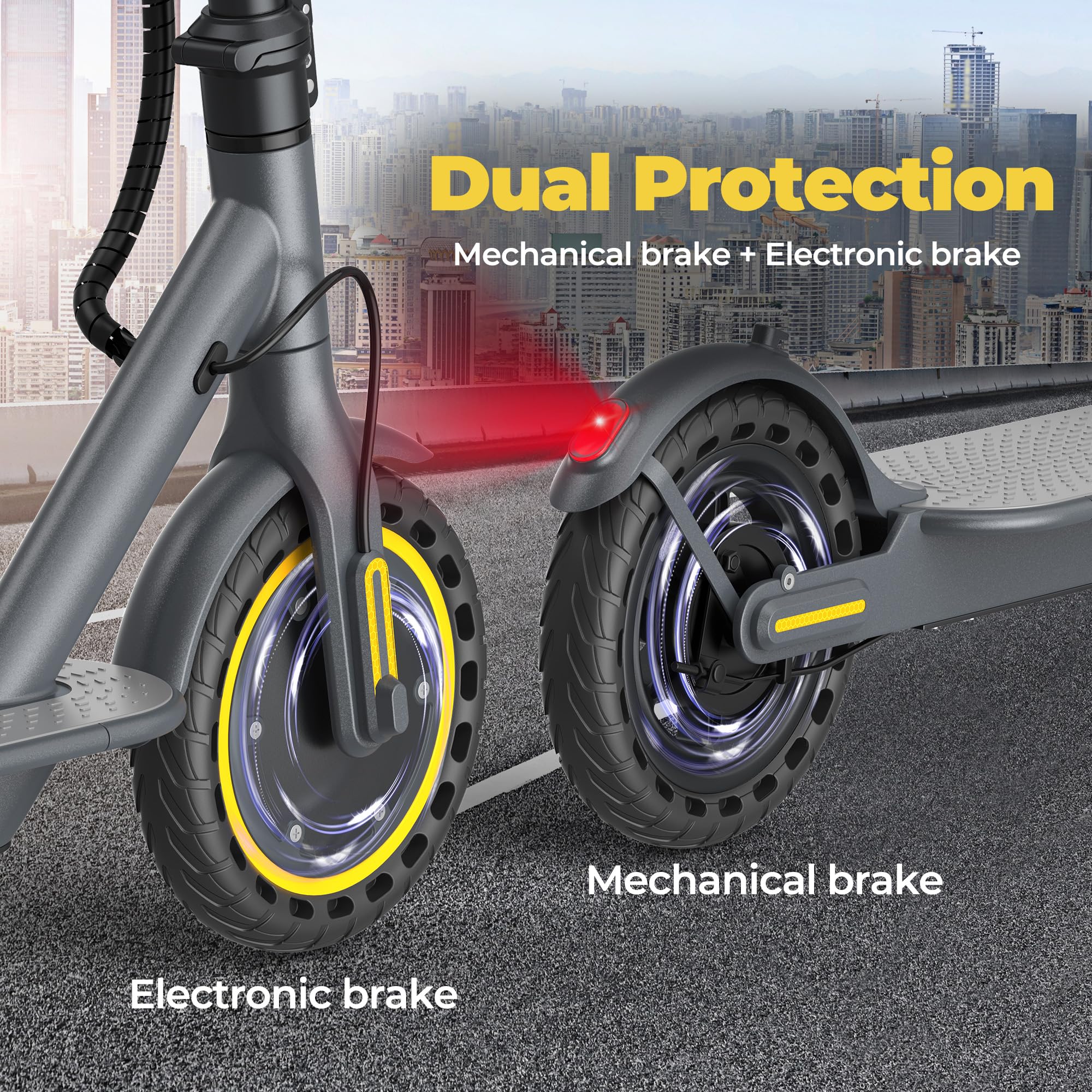 Riceel R50 Electric Scooter, Speed up to 25 km/h, 30 km of autonomy, 8.5" Solid Tire, Maximum Load 120 kg, Dual Braking