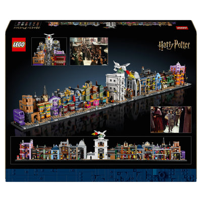 LEGO Harry Potter Diagon Alley Wizarding Shops Building Set for Adults - Collectible Gift for Father's Day - Display Model incl. Microscale Stores & 12 Microfigures 76444