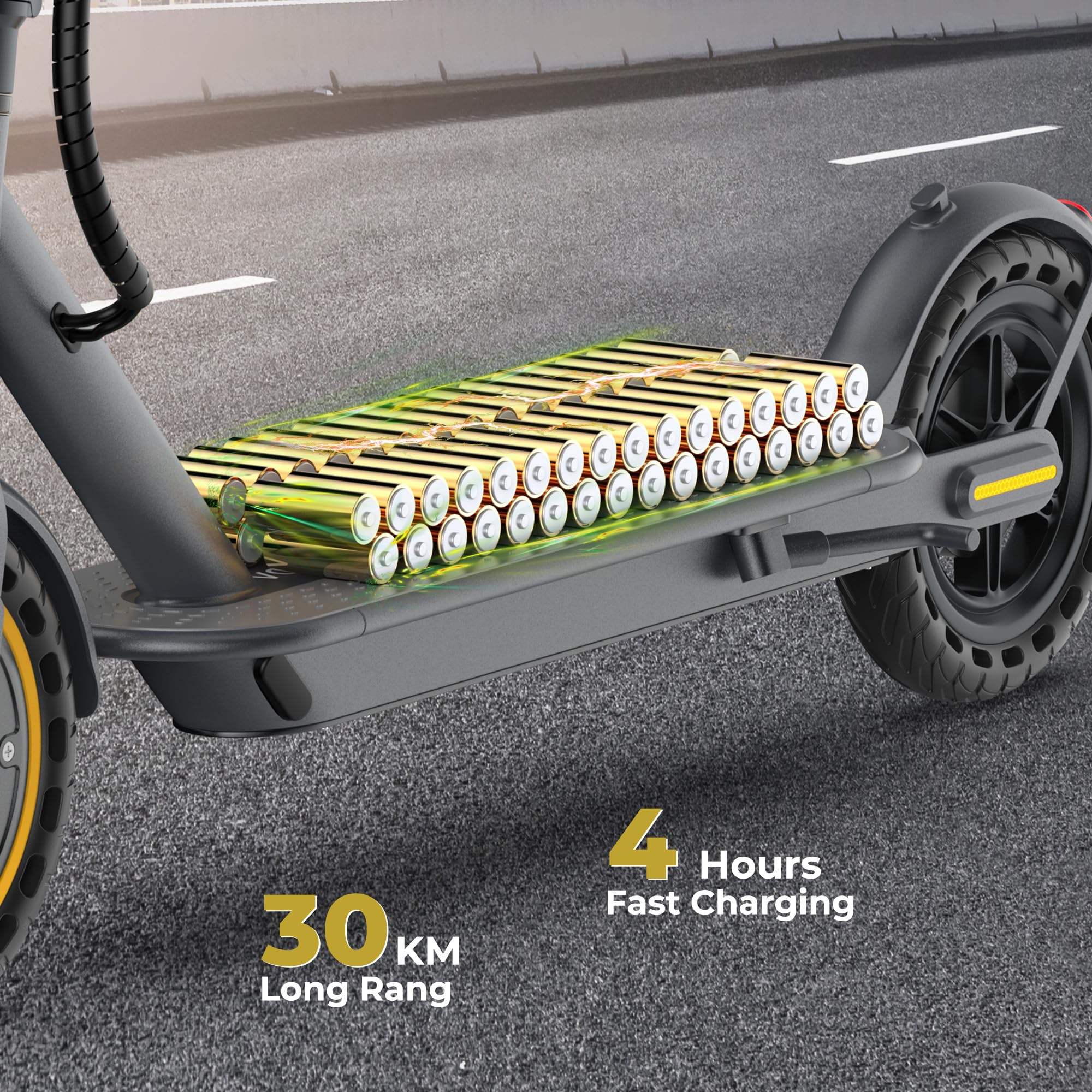 Riceel R50 Electric Scooter, Speed up to 25 km/h, 30 km of autonomy, 8.5" Solid Tire, Maximum Load 120 kg, Dual Braking