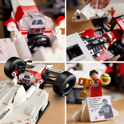 LEGO Icons McLaren MP4/4 & Ayrton Senna F1 Race Car Model kit for Adults - Gift for Father's Day - incl. a Race Driver Minifigure - Home or Office Desk Décor - 10330